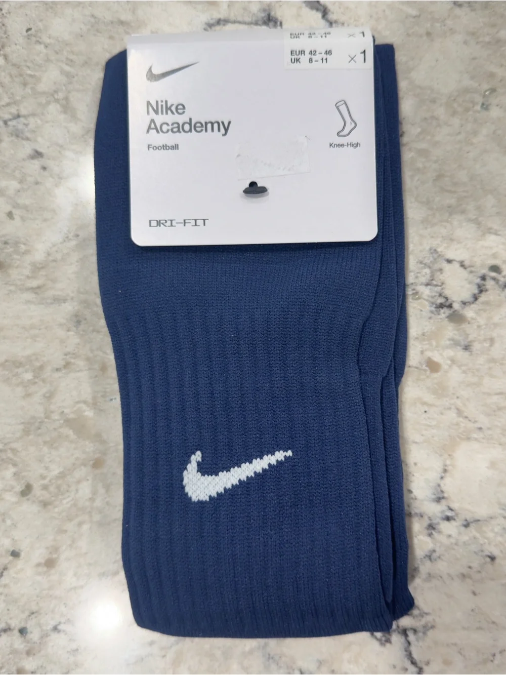 NWT Nike Academy Football Soccer Knee-High Dri-Fit Socks Size L EUR 42-46